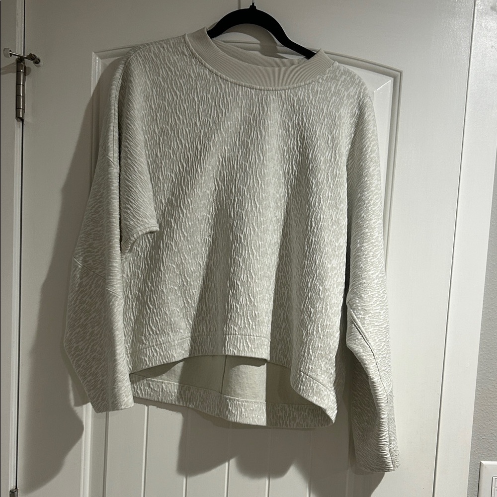 lululemon athletica Cream and white pullover sweatshirt